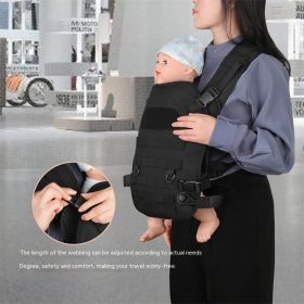 Portable Baby Back Stool Multi-Functional Baby Strap (Black)