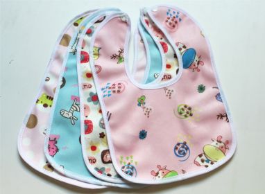 Baby Cartoon Snap Waterproof Bib Super Soft Baby Bib Newborn Crystal Velvet Saliva Towel