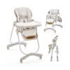 Folding Baby Dining Highchair with Adjustable Height and Recline