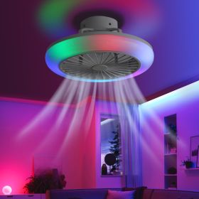 19'' RGB Dimmable LED Enclosed Ceiling Fans for Kids Room