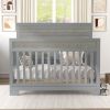 Certified Baby Safe Crib, Pine Solid Wood, Non-Toxic Finish, Gray