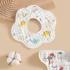 2pcs children's baby petal bib eight-layer bib cotton printed saliva towel