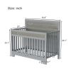 Certified Baby Safe Crib, Pine Solid Wood, Non-Toxic Finish, Gray