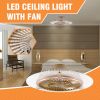 23.4-inch Ceiling Fan with LED Light Ceiling Fan Remote Control Flush Mount