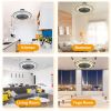 20.5in Ceiling Fan with Light Round Pendant Fan Lamp 30W LED Ceiling Fan with 3 Fan Speed Remote Control Timer APP Control