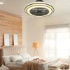 20.5in Ceiling Fan with Light Round Pendant Fan Lamp 30W LED Ceiling Fan with 3 Fan Speed Remote Control Timer APP Control