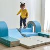 Soft Climb and Crawl Foam Playset 10 in 1, Safe Soft Foam Nugget Block for Infants, Preschools, Toddlers, Kids Crawling and Climbing Indoor Active Pla