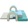 Soft Climb and Crawl Foam Playset 10 in 1, Safe Soft Foam Nugget Block for Infants, Preschools, Toddlers, Kids Crawling and Climbing Indoor Active Pla