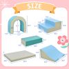 Soft Climb and Crawl Foam Playset 10 in 1, Safe Soft Foam Nugget Block for Infants, Preschools, Toddlers, Kids Crawling and Climbing Indoor Active Pla