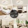 22-inch Modern Leafless Ceiling Fan with Remote Control Removable and Washable, Reversible Motor