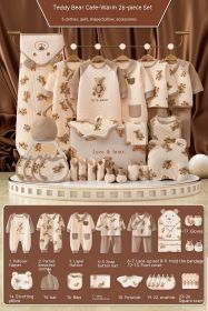 Newborn Gift Box Newborn Baby Etiquette Clothes Suite (Option: Warm 26 Pieces-59cm)