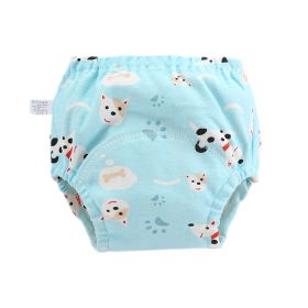 Washable Pocket Pants Diaper Pants Baby Child (Option: Blue puppy-90)