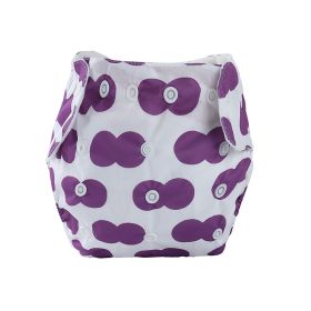 Washable Baby and Toddler Snap Pocket Diapers (Option: Purple peanuts)