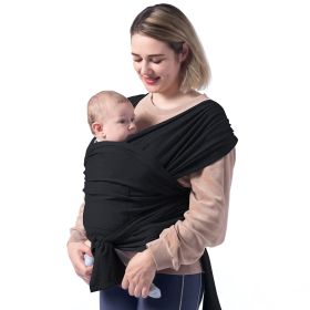 Summer Cotton Cross Simple  Baby Carrier (Color: Black, Size: L)