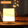 Night Light Bluetooth Speaker Wireless Portable Mini Player Touch Pat Light Colorful LED Bedside Table Lamp For Bedroom