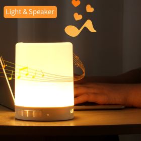 Night Light Bluetooth Speaker Wireless Portable Mini Player Touch Pat Light Colorful LED Bedside Table Lamp For Bedroom (Color: Normal Version)