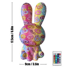 2023 Newest LED Night Light 16Color Rainbow Rabbit Night Light Touch Sensor Room Decor Cute Gift for Kids Children Table Lamp (Ships From: CN, Emitting Color: Style C)