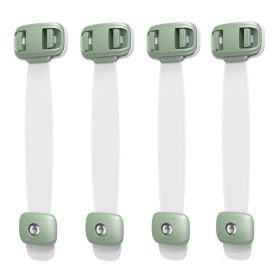 Home Baby Safety Protection Lock Anti-Clip Hand Door Closet Cabinet Locks Fo Fridge Cabinet Drawer Box Safe Lock For Kids No Tools Or Drilling Child S (Num: 4Pcs, Color: Green)