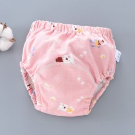 Waterproof And Leak-proof Cotton Washable Baby Urine Barrier (Option: Pink Bear-S)