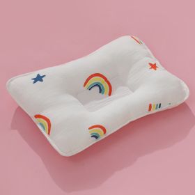 Baby Cartoon Supplies Anti-deviation Head Memory Foam Baby Pillow (Option: Rainbow-30x20cm)