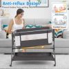 Height Adjustable Bedside Sleeper with Storage Bag and Soft Mattress for Baby