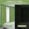 Muwago Dinosaur Curtains,80% Blackout, Glow in The Dark, Thermal, Window Treatment, Noise Reducing, 2PCS, Grommet, Green