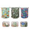 Cotton Linen, Laundry Basket, Foldable Round Waterproof, Large Capacity