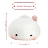 1pc Cute Dumpling Night Light; Silicone Cute Bun Lamp with Touch Control; Kawaii Nursery Light for Room Bedroom Home Decor