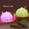 1pc Cute Dumpling Night Light; Silicone Cute Bun Lamp with Touch Control; Kawaii Nursery Light for Room Bedroom Home Decor