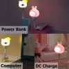 LED Children USB Night Light Cute Cartoon Night Lamp Bear Remote Control for Baby Kid Bedroom Decor Bedside Lamp