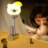 LED Children USB Night Light Cute Cartoon Night Lamp Bear Remote Control for Baby Kid Bedroom Decor Bedside Lamp