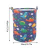 Cotton Linen, Laundry Basket, Foldable Round Waterproof, Large Capacity