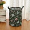 Cotton Linen, Laundry Basket, Foldable Round Waterproof, Large Capacity