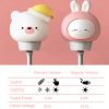 LED Children USB Night Light Cute Cartoon Night Lamp Bear Remote Control for Baby Kid Bedroom Decor Bedside Lamp