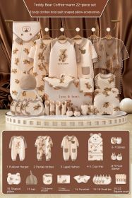 Newborn Gift Box Newborn Baby Etiquette Clothes Suite (Option: Warm 22 Pieces-59cm)