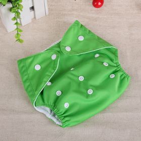 Small Washable Diapers for Babies and Toddlers (Style: Grid, Color: Green)