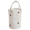 Baby Embroidered Pattern Baby Bottle Storage Mommy Handbag With Compartment