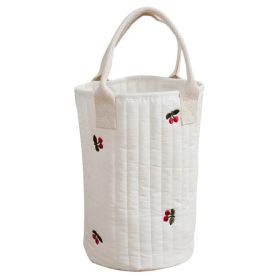 Baby Embroidered Pattern Baby Bottle Storage Mommy Handbag With Compartment (Color: Red)