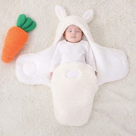 Sleeping Bag for Infants to Be Held by Newborn (Style: Big Ear Round, Size/Age: 59cm (0-3M), Color: White)